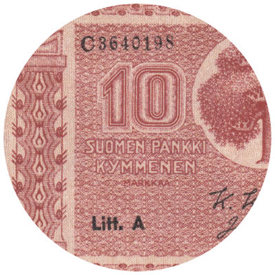 10 Markkaa 1945 Litt.A